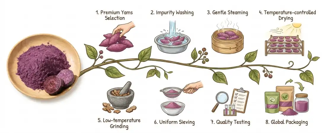 flow chart for pure purple yam powder flow chart for pure purple yam powder
